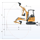 Мини-экскаватор TZCO TZ18EXD